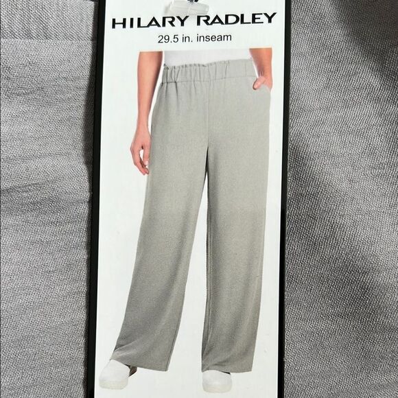 Hilary Radley Pants - Hilary Radley Gray Wide Leg Pants High Waisted